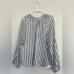 Ann Taylor Embroidered Blouse Size L